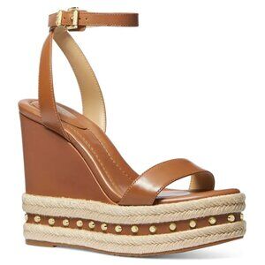 MICHAEL Michael Kors Women's "Leighton" Beige Wedge Sandals Size: 10M